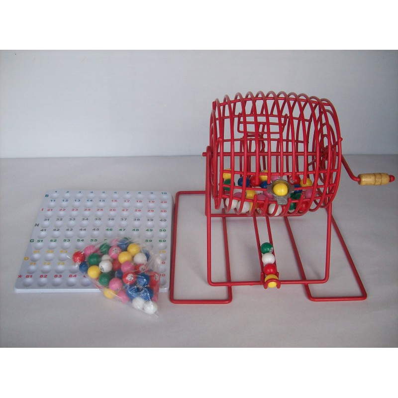 90 jetons de loto en hêtre + sac de tirage - Plastic Jeux