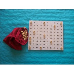 Kit de tirage loto avec jetons hêtre