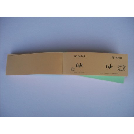 Carnet de 200 tickets "Café"  pour manifestations - Lot de 1 carnet