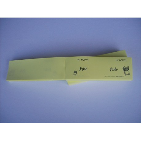 Carnet de 200 tickets "Frite"  pour manifestations - Lot de 1 carnet