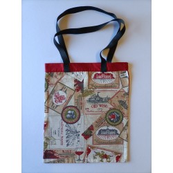 Sac imprimé "château de vin"