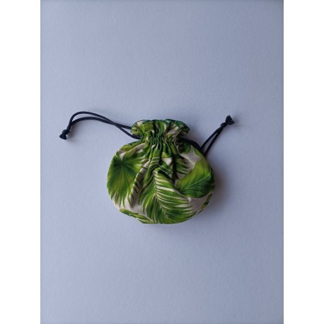 Bourse motif "Feuilles palmiers"