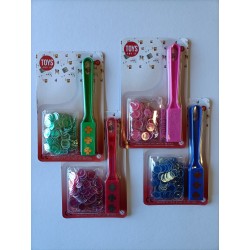 Bâton magnétique + 100 pions transparents