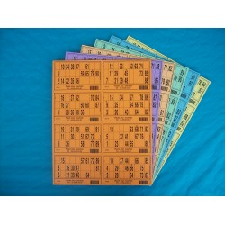 Plaque de 08 cartons de loto - Lot de 5 plaques