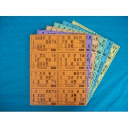 Plaque de 08 cartons de loto - Lot de 5 plaques