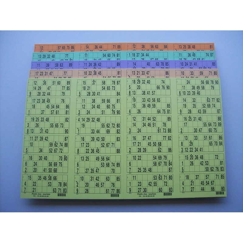 Fabricant de carton de loto et de plaques de loto (2,4,6,8,12,16,32)