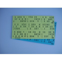 Plaque de 09 cartons de loto horizontale - Lot de 5 plaques