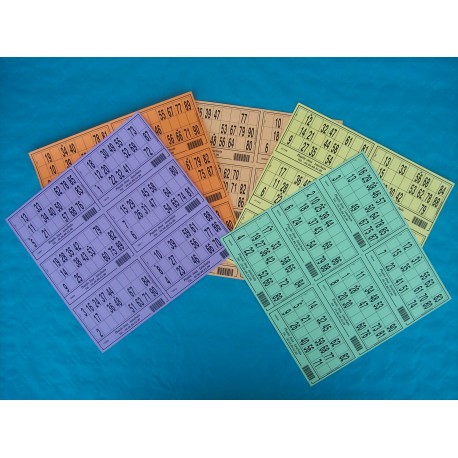 Plaque de 06 cartons de loto - Lot de 100 plaques