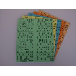 Plaque de 12 cartons de loto verticale - Lot de 50 plaques